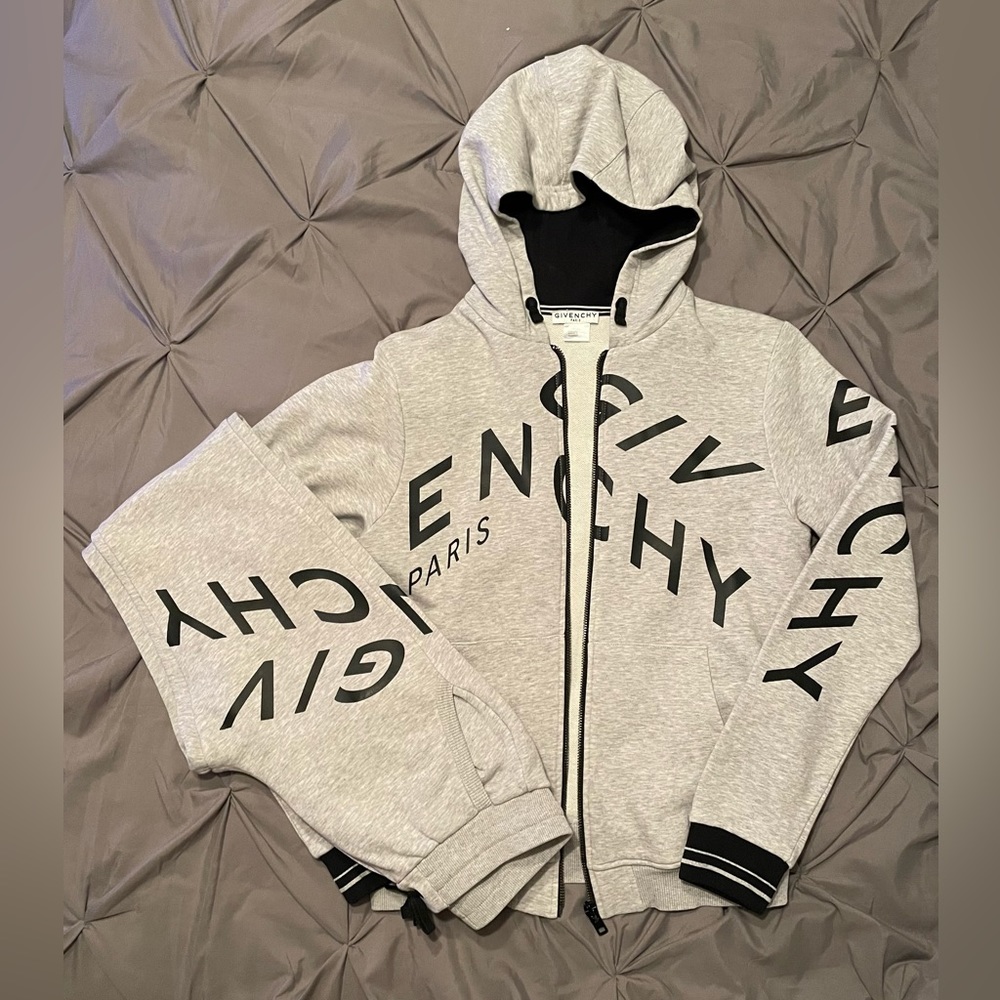 Givenchy kids hooded sweatsuit.